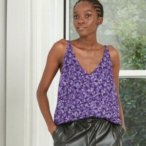 A new day floral print tank top